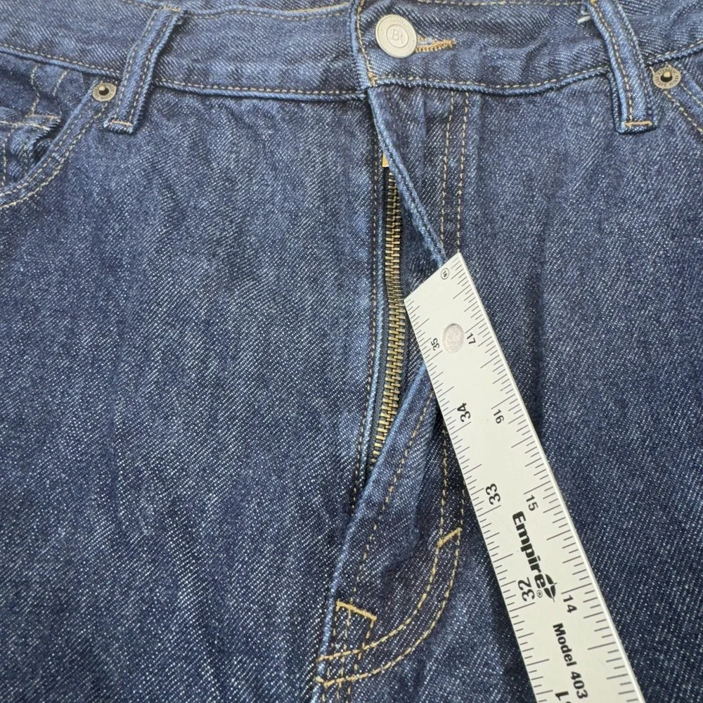 Banana Republic Jeans Mens 38x28 Blue Straight Relaxed Fit Dark Denim Zip Fly